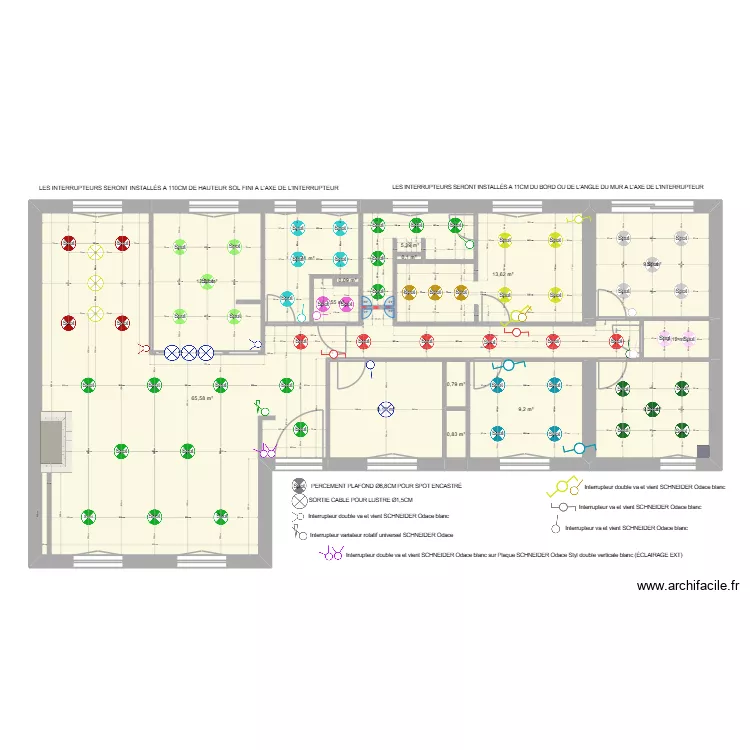 PLAN ECLAIRAGE V2 (04-06-26). Plan de 15  et 147 m²