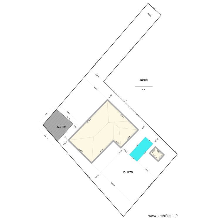 Plan masse 2. Plan de 2 pièces et 178 m2