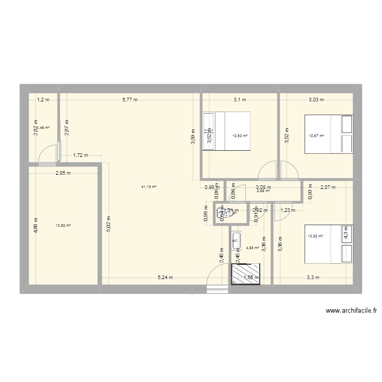 New maison le treport. Plan de 9 pièces et 102 m2
