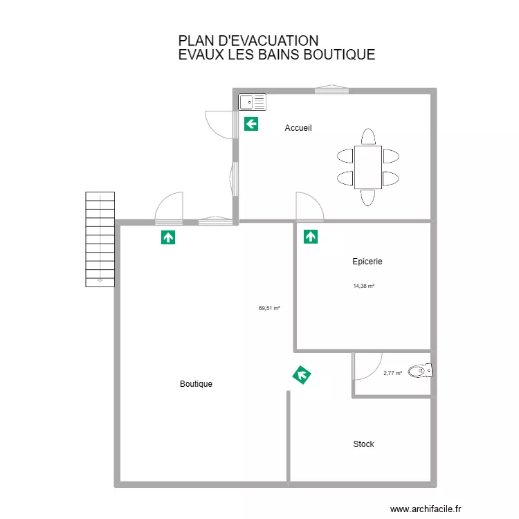 23 EVAUX-LES-BAINS RdC. Plan de 
