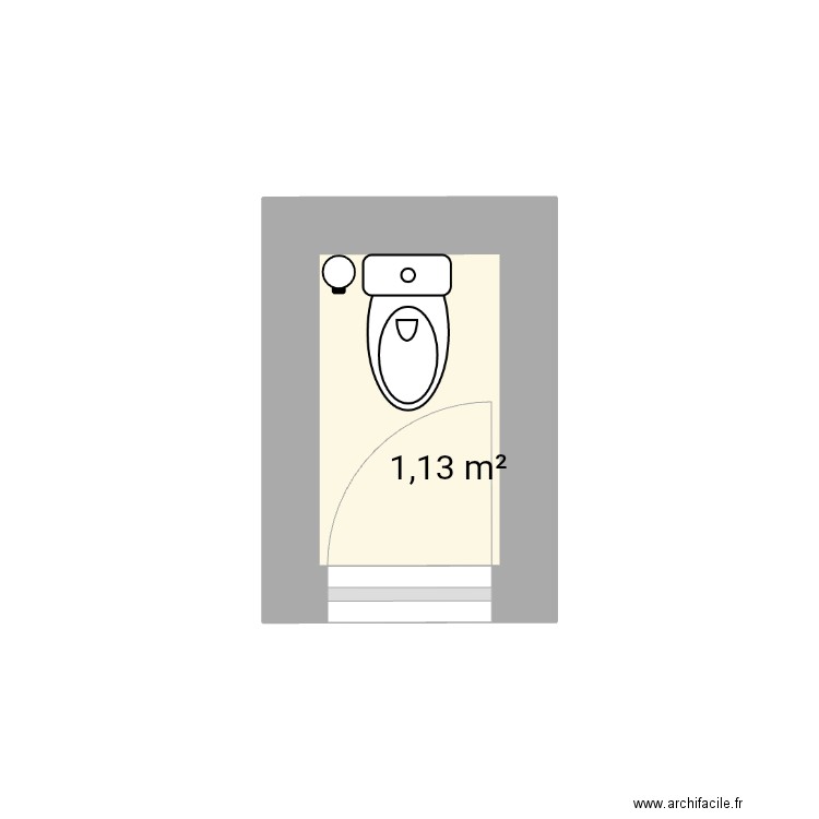 Wc rdc laroque. Plan de 1 pièce et 1 m2
