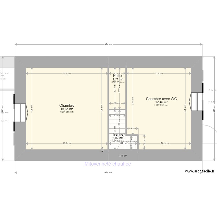 VOUZELLAUD / GILLMETT. Plan de 7 pièces et 67 m2