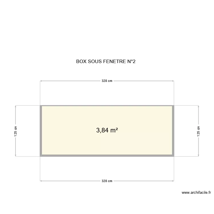BOX SOUS FENETRE N° 2. Plan de BOX SOUS FENETRE N° 2. Plan de
