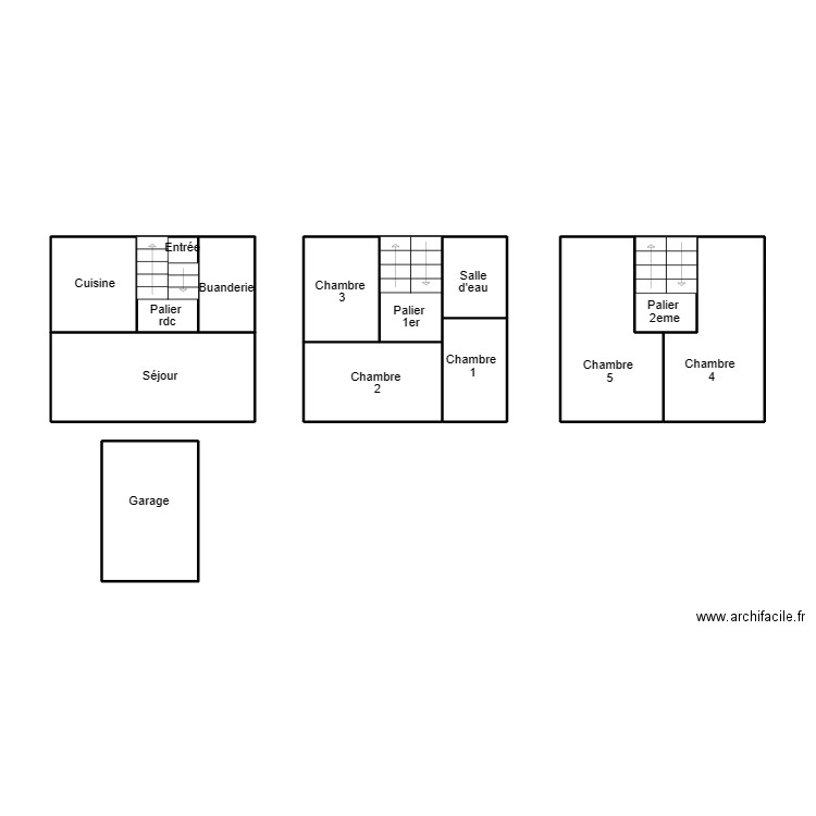 PLAN MAISON LEGRAND. Plan de 13 pièces et 48 m2