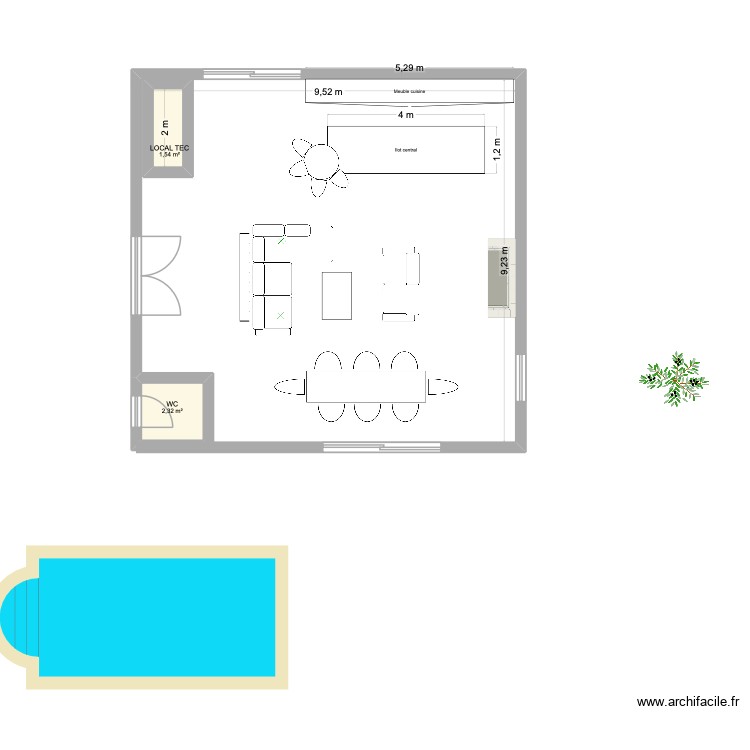 RDC. Plan de 0 pièce et 0 m2 RDC. Plan de 0 pièce et 0 m2