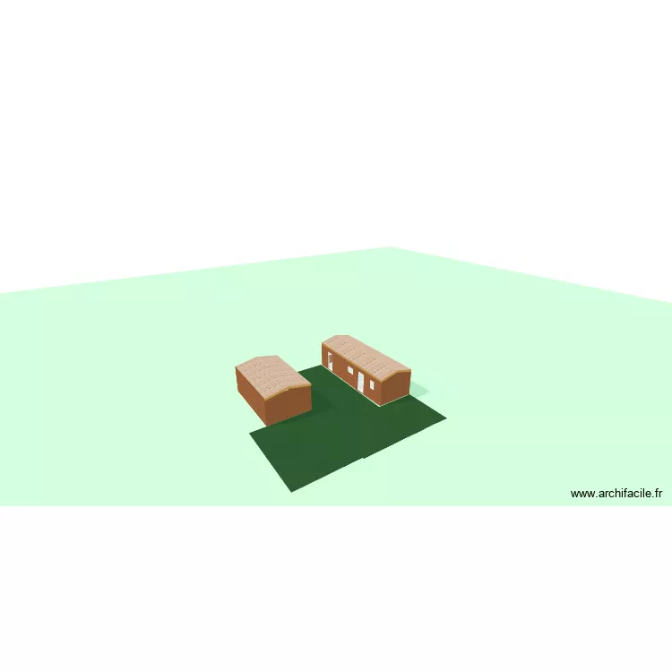 mobilehome. Plan de 2  et 44 m²