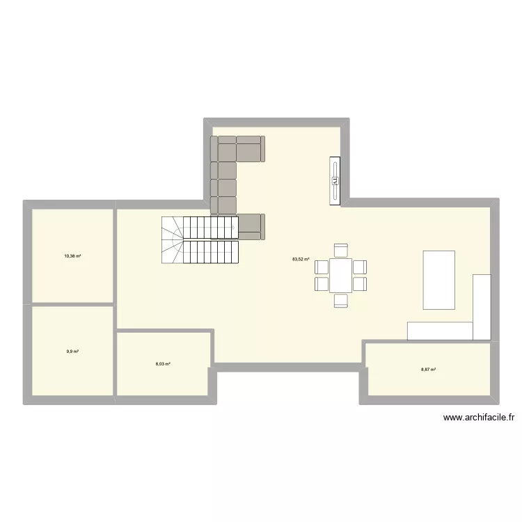 projet.. Plan de 5  et 121 m²