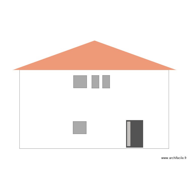 Façade Nord. Plan de 0 pièce et 0 m2
