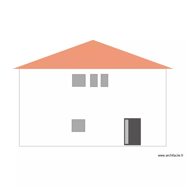 Fa&ccedil;ade Nord. Plan de 