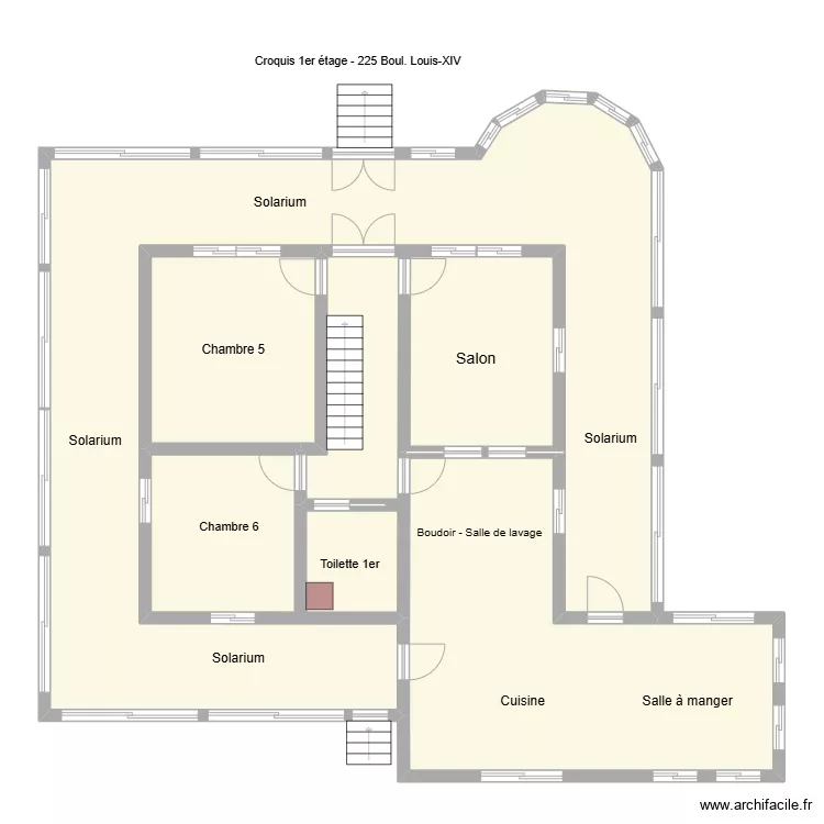 1er &eacute;tage - 225 Boul. Louis-XIV. Plan de 