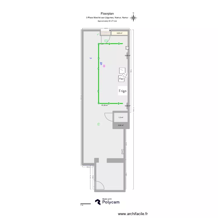 RED DINGUE\'. Plan de 6  et 60 m²