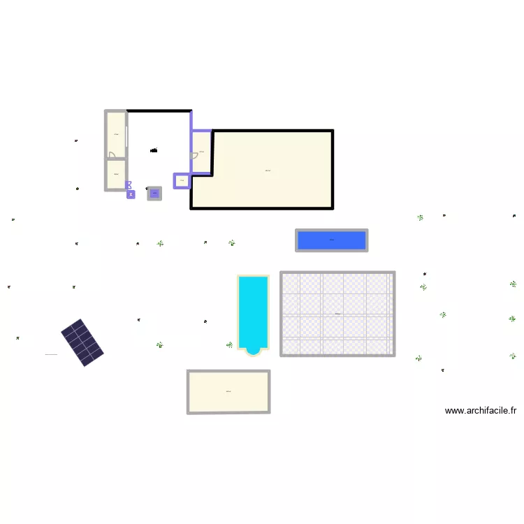 plan general. Plan de 10  et 519 m²