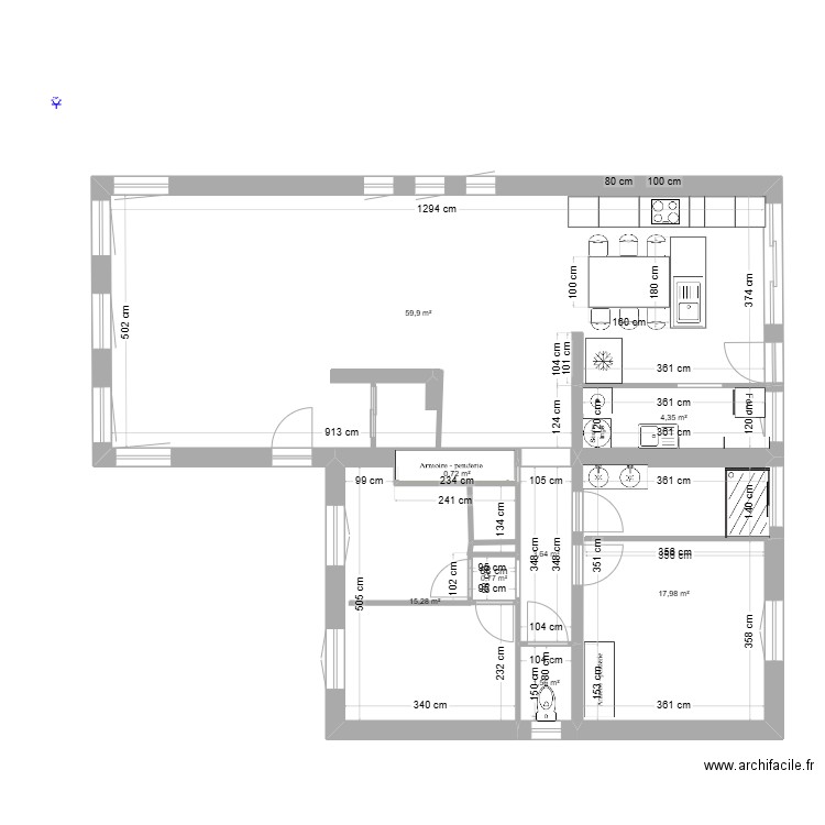 cuisine de remi et véro. Plan de 0 pièce et 0 m2