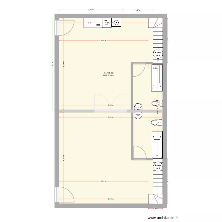 campagne. Plan de 1 et 73 m² campagne. Plan de 1 et 73 m²