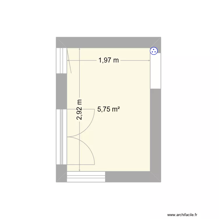 Dressing. Plan de 1 et 6 m² Dressing. Plan de 1 et 6 m²
