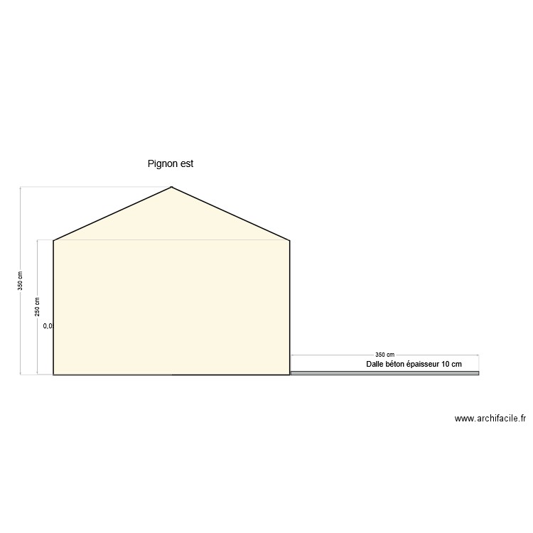 plan local pétanque pignon est-3. Plan de 2 pièces et 69 m2