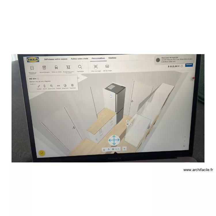 pc refrigerateur. Plan de 