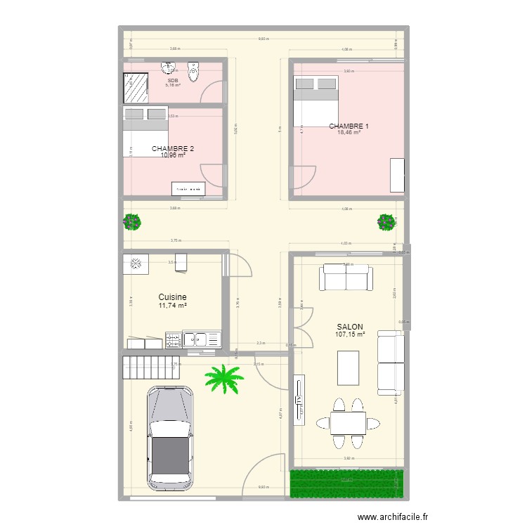 MAISON SENEGAL 1. Plan de 5 pièces et 153 m2