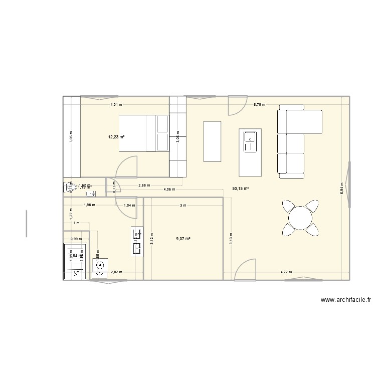trouy 2. Plan de 5 pièces et 75 m2