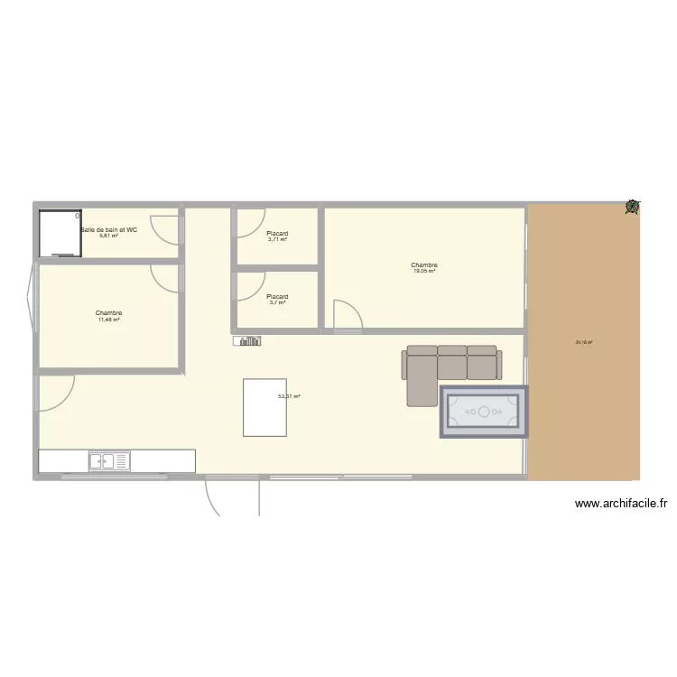 PLAN MALOU. Plan de 6 et 97 m² PLAN MALOU. Plan de 6 et 97 m²