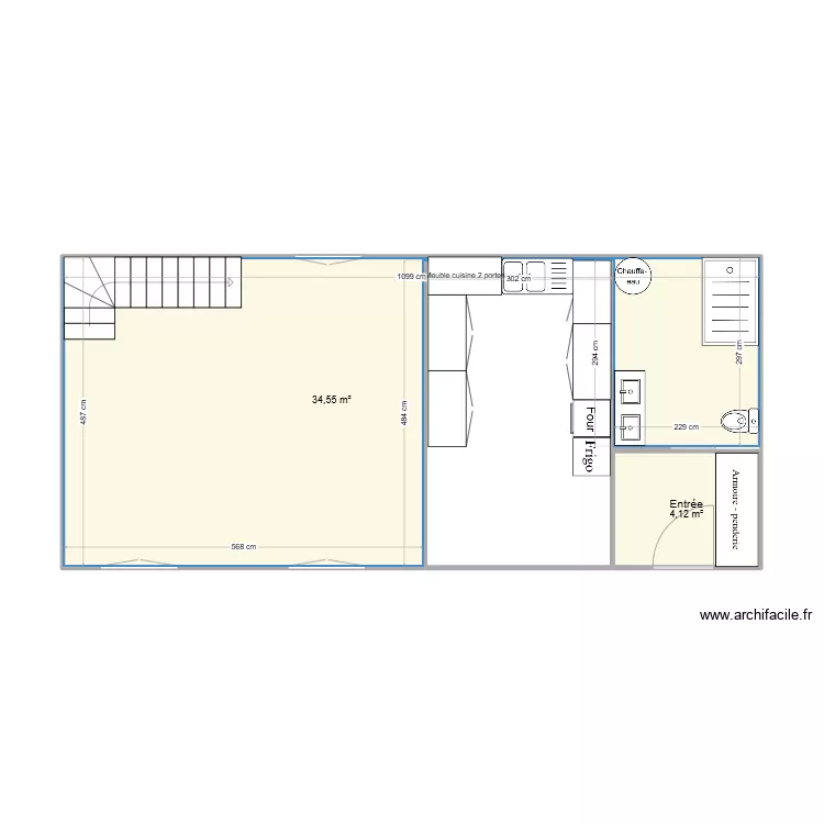 rez de chauss&eacute;e. Plan de 