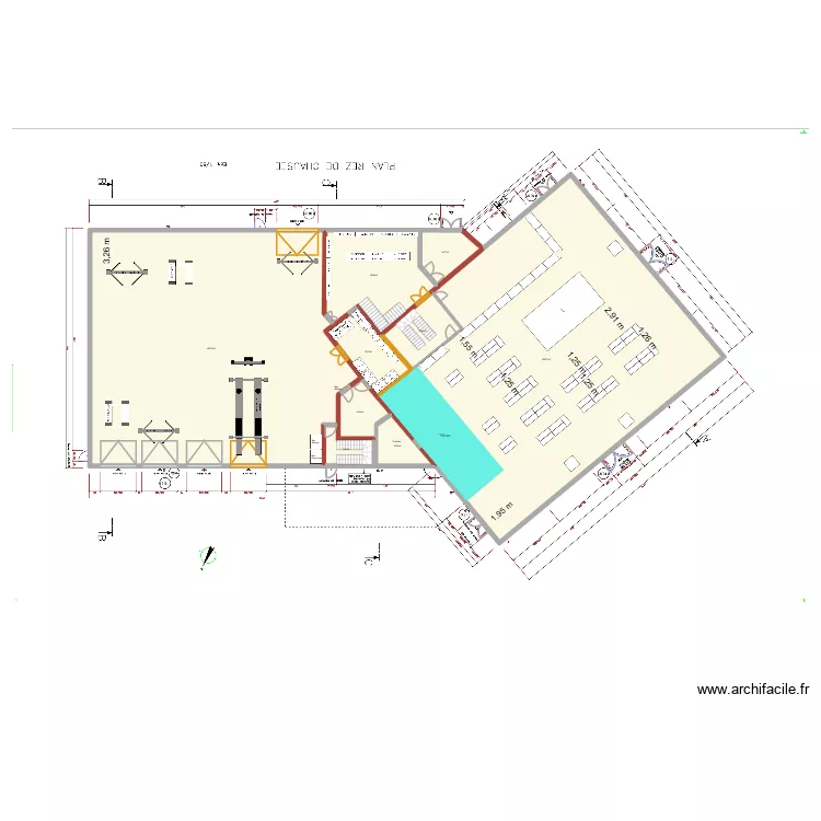 Cholet atelier V3. Plan de 9  et 1004 m²
