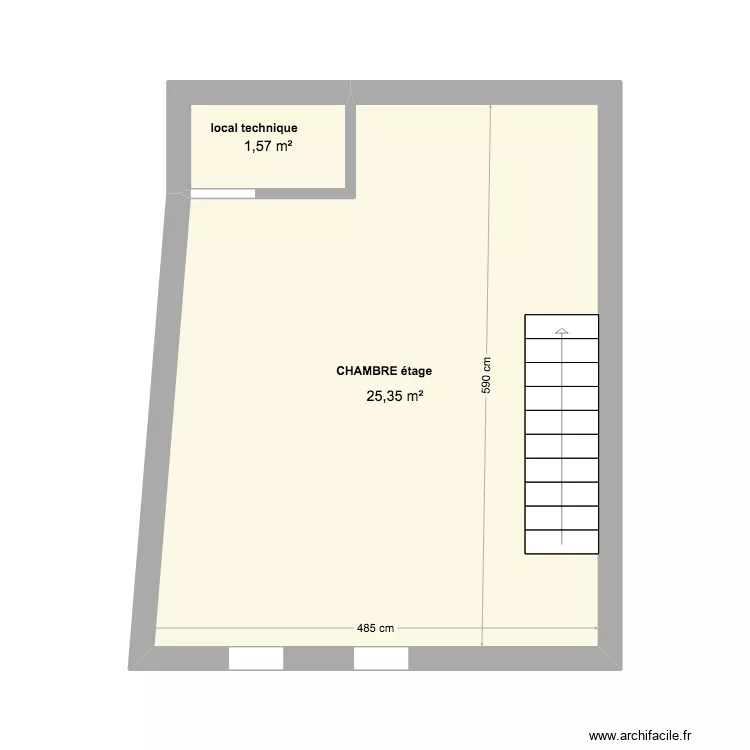lgt 21 chambre &eacute;tage. Plan de 