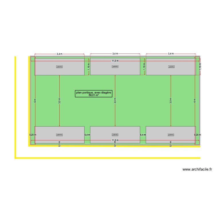 portique plan 1. Plan de 0 pièce et 0 m2