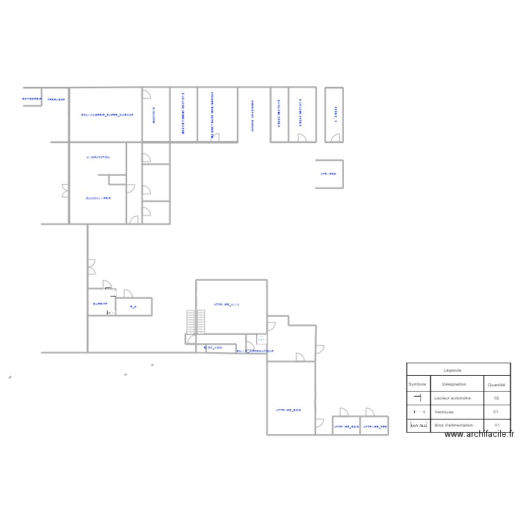 Plan accés fok soa . Plan de 22 pièces et 394 m2