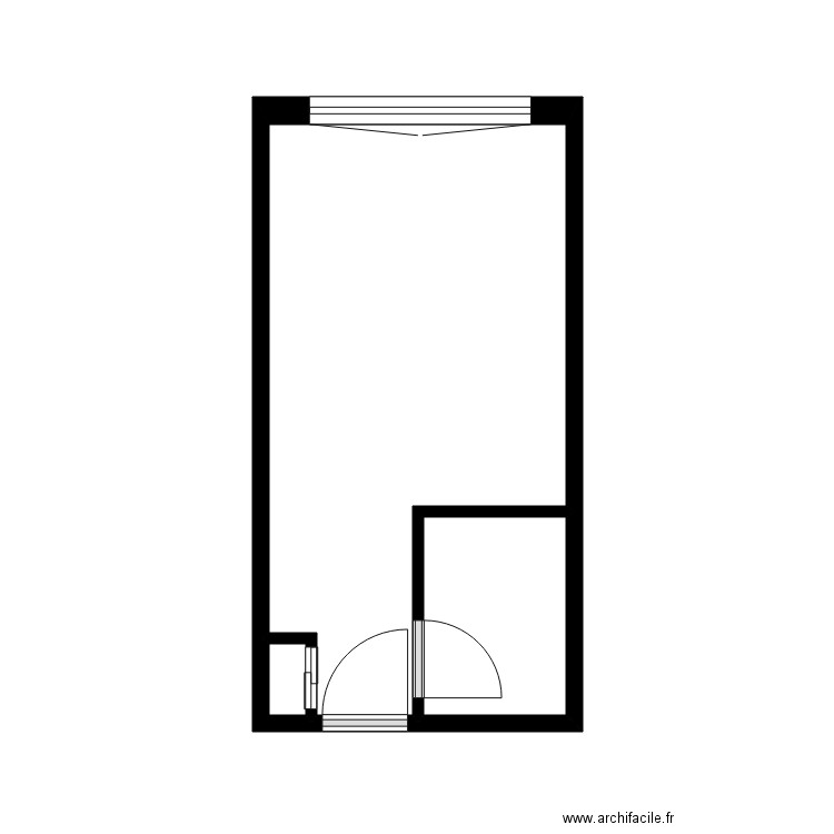 BECKER 2ème étage. Plan de 3 pièces et 14 m2