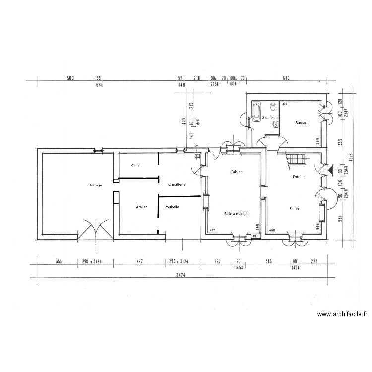 Rez de chaussée. Plan de 0 pièce et 0 m2