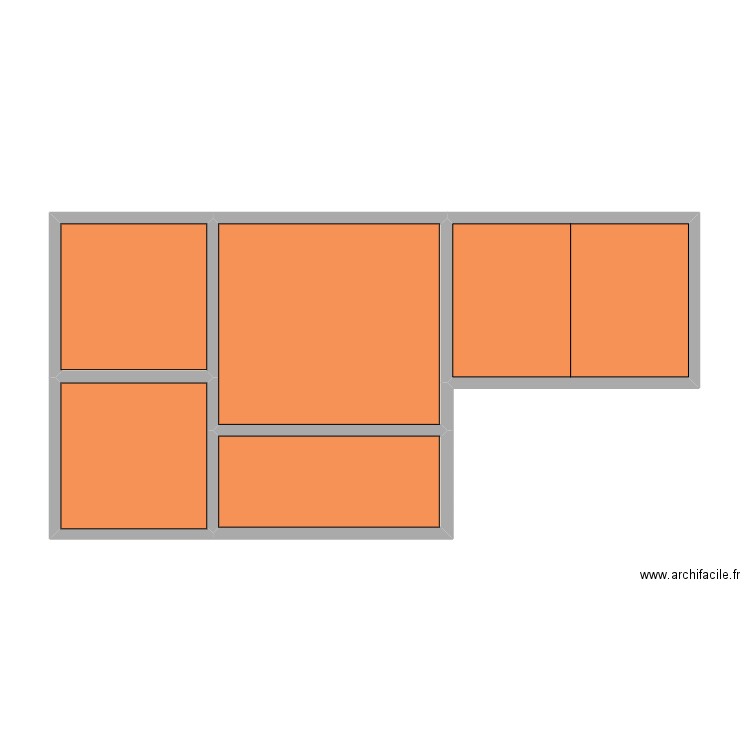 PETIT - NDB. Plan de 21 pièces et 165 m2