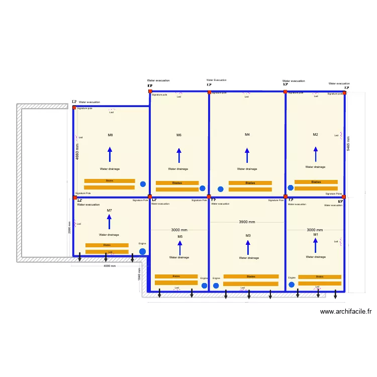 Finnigan 3 modules parfait arche. Plan de 