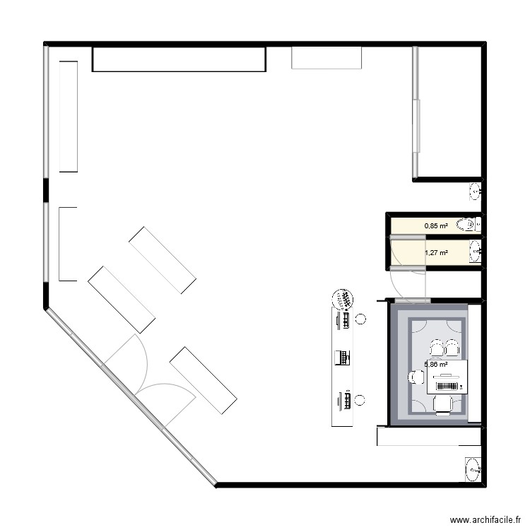 1 acuitis. Plan de 0 pièce et 0 m2
