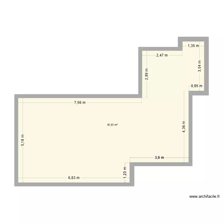 Carole Gateau. Plan de 1 Pièce et 61 m² Carole Gateau. Plan de 1 Pièce et 61 m²