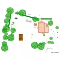 plan de masse avant serre et terrasse