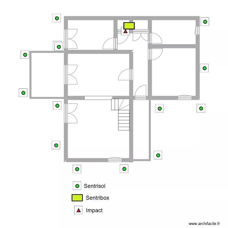 BOUYSSOU. Plan de 9  et 77 m²