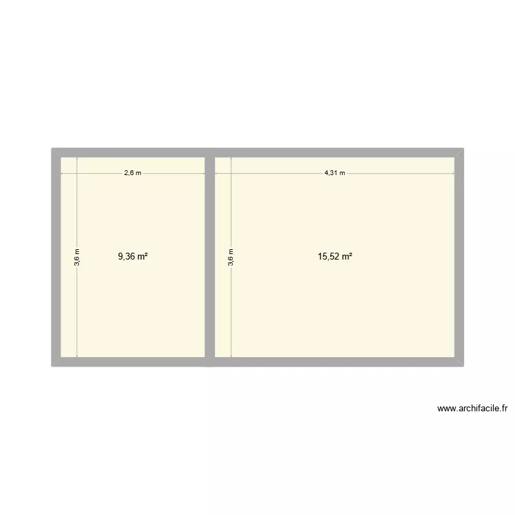 maison edouard. Plan de 2  et 25 m²
