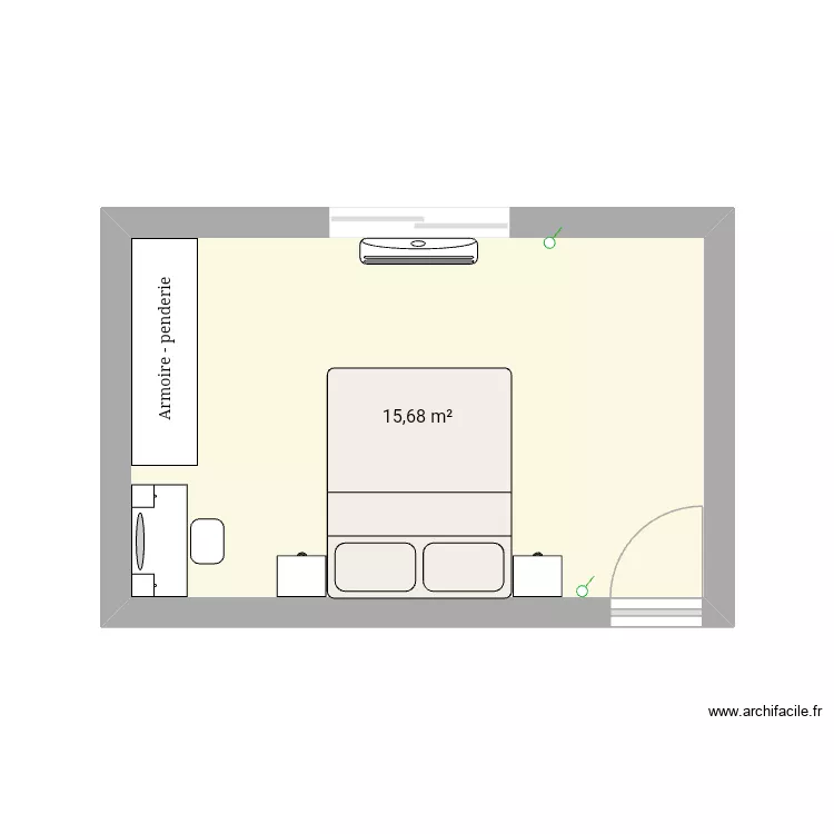 Quarto Joana. Plan de 1 et 16 m² Quarto Joana. Plan de 1 et 16 m²