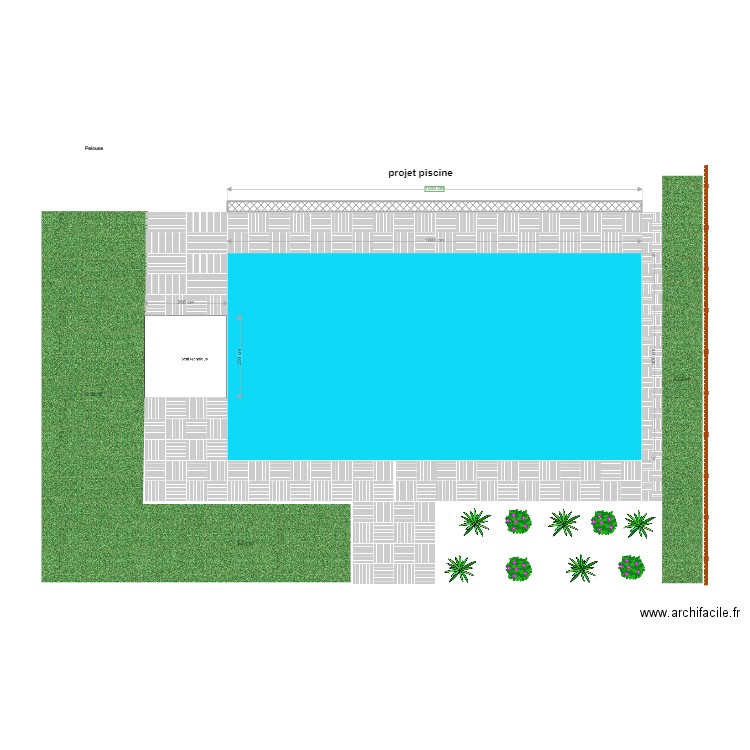 projet piscine . Plan de 0 pièce et 0 m2
