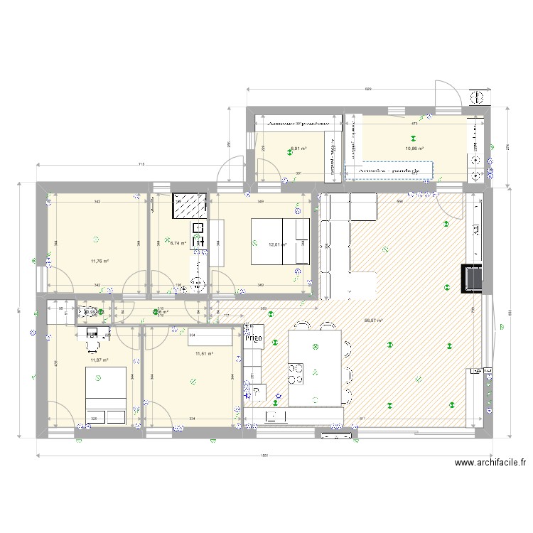 l Atelier plan elec V2. Plan de 10 pièces et 132 m2