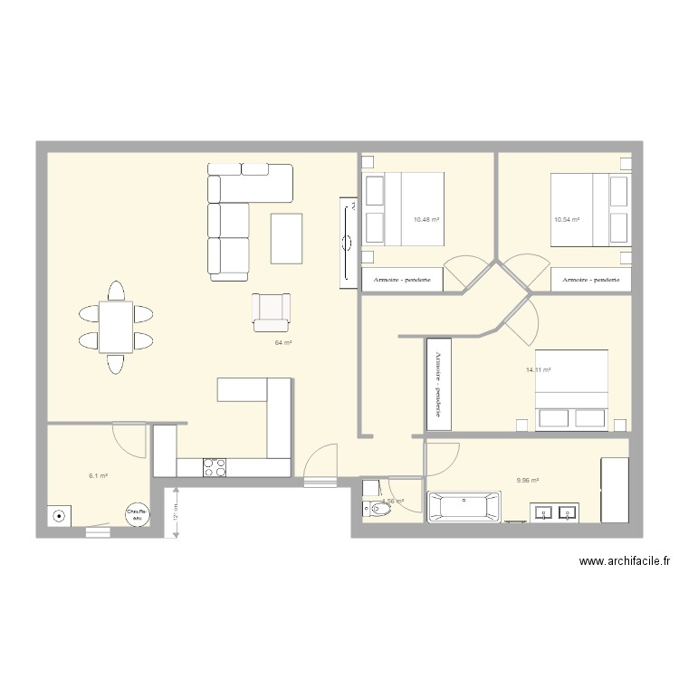 Maison projet sketchup. Plan de 0 pièce et 0 m2