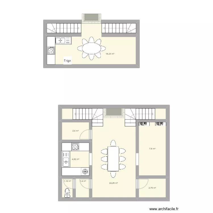 Maison. Plan de 
