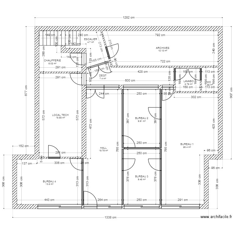 BENOUAZZA BAT 1 RDC. Plan de 0 pièce et 0 m2