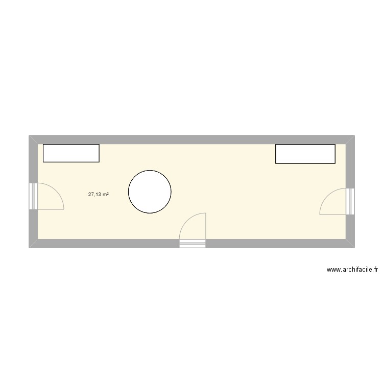 PLAN INSTITUT. Plan de 1 pièce et 27 m2