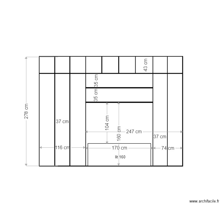 placard chambre alistair extérieur. Plan de 0 pièce et 0 m2