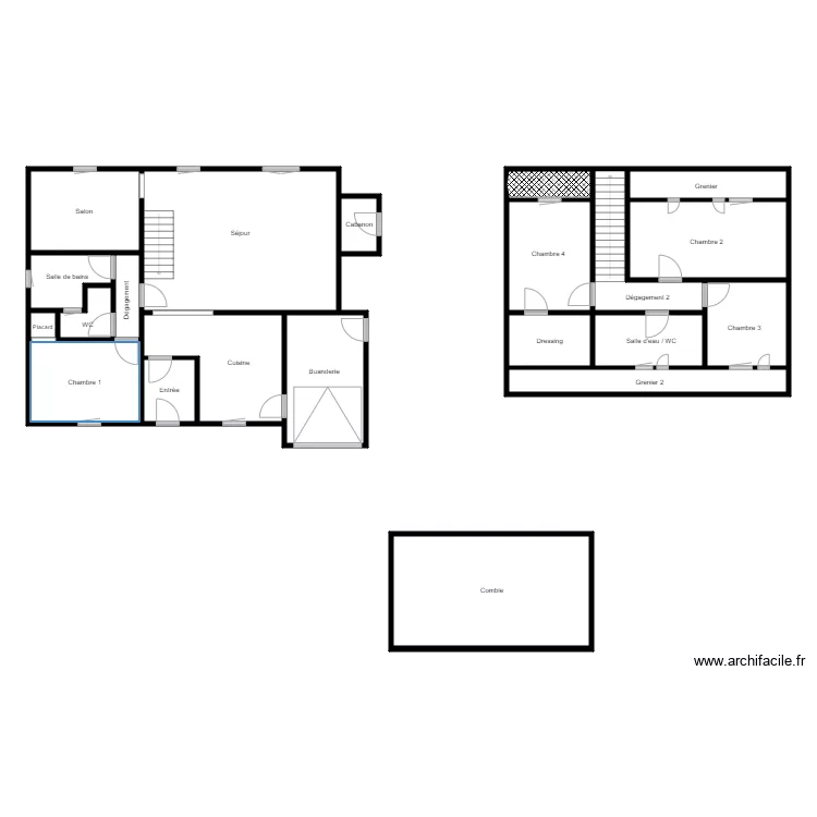 DUVAL Melesse. Plan de 