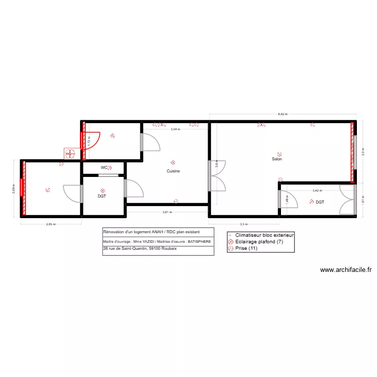 YAZIDI RDC PRO. Plan de 7 pièces et 57 m² YAZIDI RDC PRO. Plan de 7 pièces et 57 m²