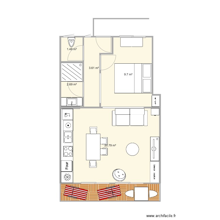 Heol Réel cuisi salon droite V3 finale. Plan de 0 pièce et 0 m2