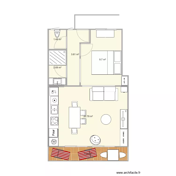 Heol R&eacute;el cuisi salon droite V3 finale. Plan de 